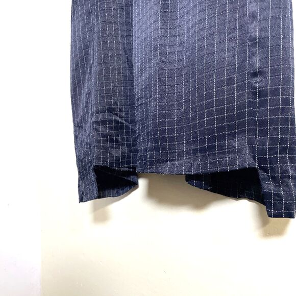 Zara V-Neck Sleeveless Navy Blue Viscose Midi Dress Size S - Picture 12 of 16